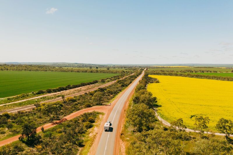 Traveling through the Wheatbelt of Western Australia
